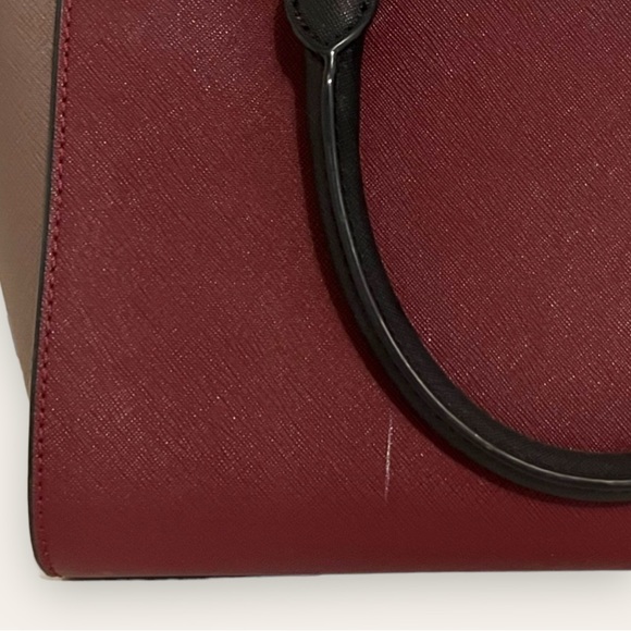 MICHAEL Michael Kors - Selma Top Trio Colorblock Saffiano Leather Satchel. - Picture 12 of 13